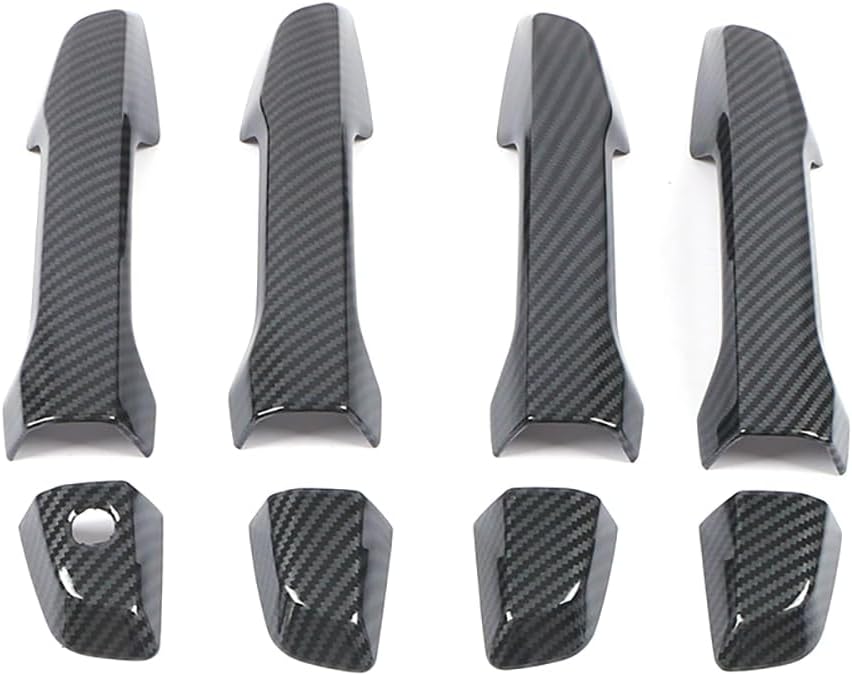 Car Accessories Fit for Honda CR-V CRV 2017 2018 2019 2020 2021 2022 Exterior Door Handle Cover Trim (Carbon Fiber) ABS 8 PCS Without Smart Keyhol
