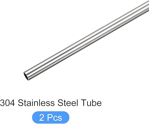 Miniatura 10 de METALLIXITY Tubo de acero inoxidable 316 (0.118in de diámetro x 0.020in de pared de T x 11.811in de largo) 2 piezas, tubo recto - para muebles del
