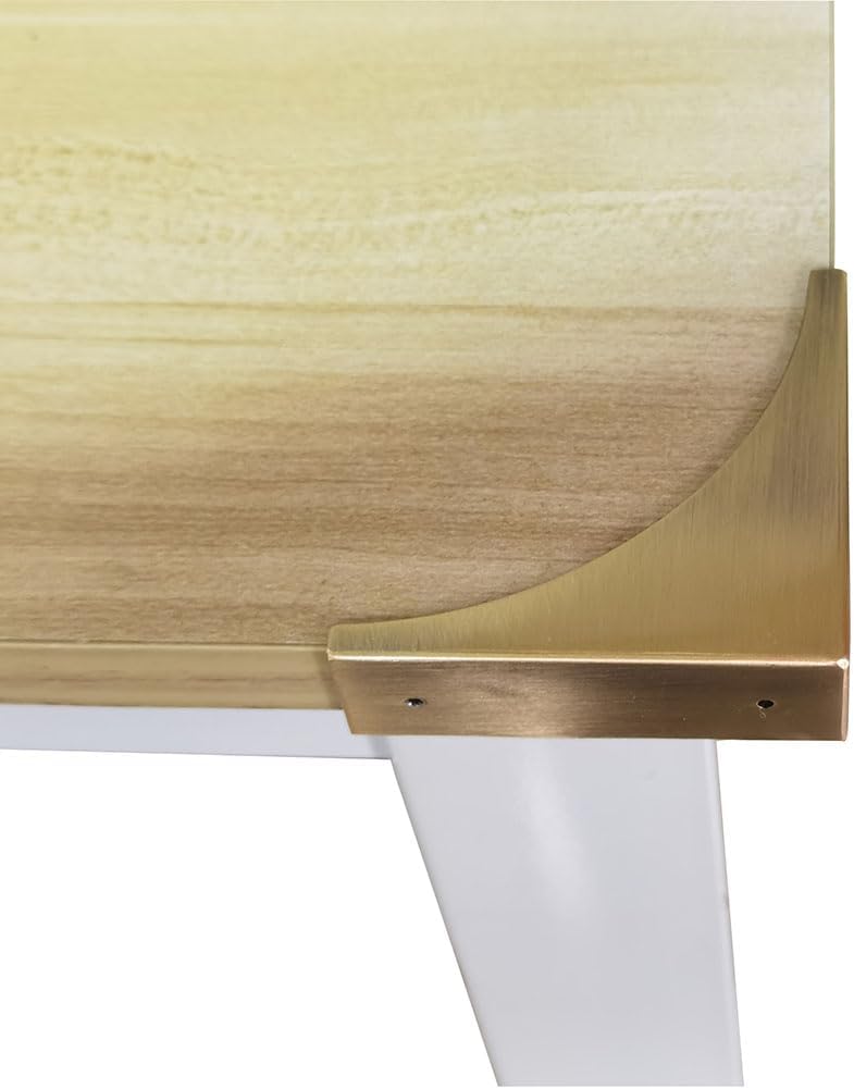 Metal Corner Protector 4 Pcs - Decorative Corner Brackets for Furniture, Wood Box, Desks, Wooden Frame, Brass Zinc Alloy Table Corner Protectors (Retro Brass)