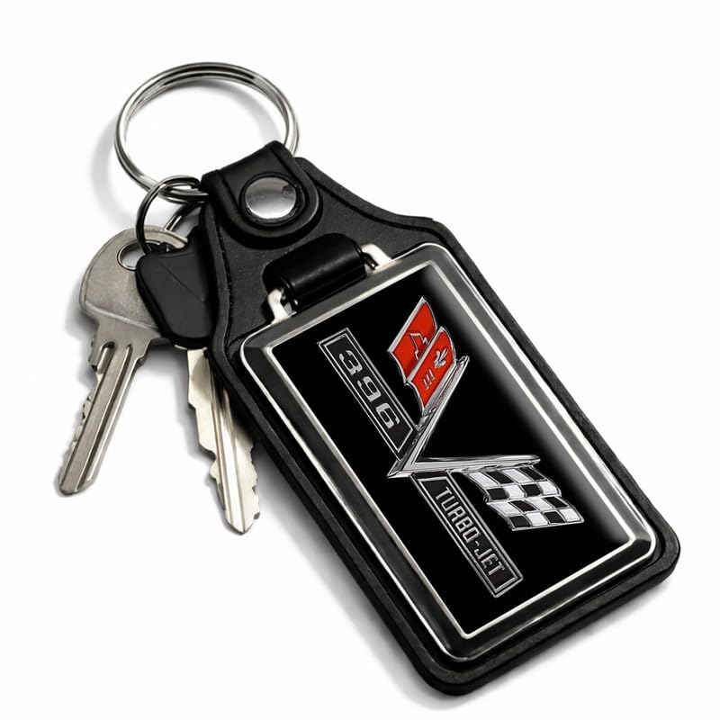 Image of Brotherhood 1964-1967 Compatible with Chevelle 396 Turbo Jet Engine Design Key Chain Key Holder Key Ring For Men Heavy Duty Car Key Ring For Men and Women