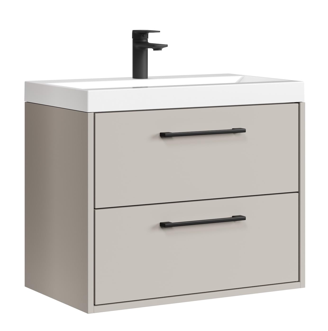 Juego de muebles de baño Florence (cachemira, armario bajo con lavabo)