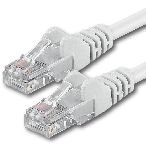 1aTTack.de 15m - wei&szlig; - 1 St&uuml;ck - CAT.6 CAT6 Ethernet-Lan-Netzwerk-Kabel 1000 Mbit/s Patchkabel