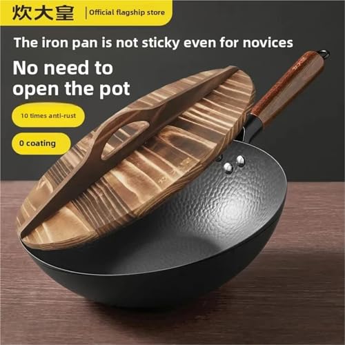 Wok de acero al carbono 32 cm con tapa miniatura 6