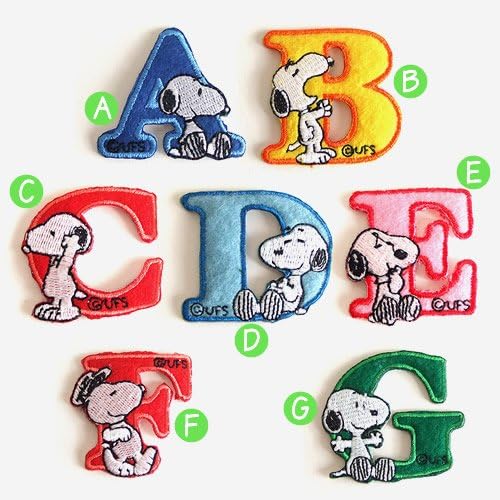 Amazon スヌーピーアルファベットワッペン A M K ワッペン アップリケ 通販