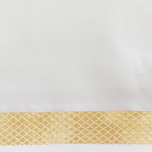 JTP DHOTIES Men's Art Silk Dhoti (White, 2.5 Meters) Amazon.in