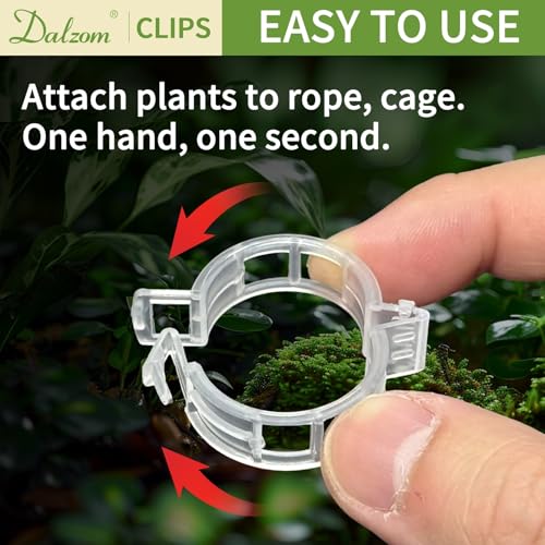 image for Dalzom® 300Pcs Tomato Clips, Plastic Trellis Clips Plant Support Clip