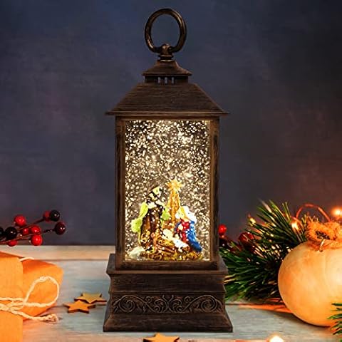 Linterna Navidad con Escena de Belén Cover