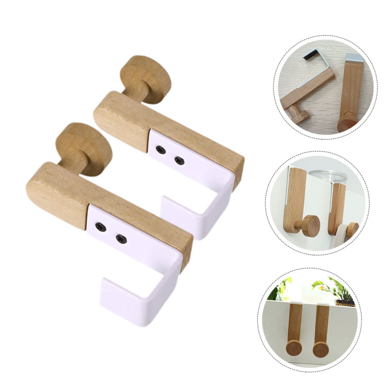 MUCKLILY Sturdy Stainless Steel Over The Door Hooks No Nail Wardrobe Hooks for Coats Hats Belts