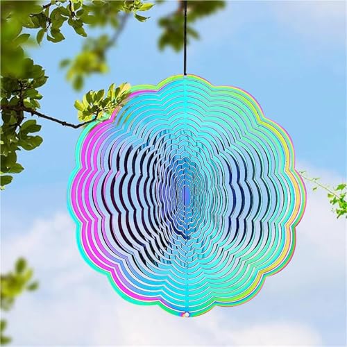 Carillon éolien Mandala le lot de 2 attrape-soleil idéal offrir pour le jardin