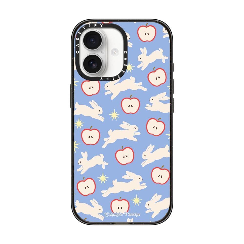 CASETiFY インパクト iPhone 17 ケース [MagSafe対応/薄型 軽量/耐衝撃] - Bunnies in the Sky - クリア ブラック