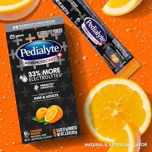 Pedialyte AdvancedCare Plus Electrolyte Powder Orange Breeze 6 packets — view 2