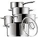 WMF Astoria Batería de Cocina (5 Piezas), Cristal, Acero Inoxidable Cromargan, Apta...