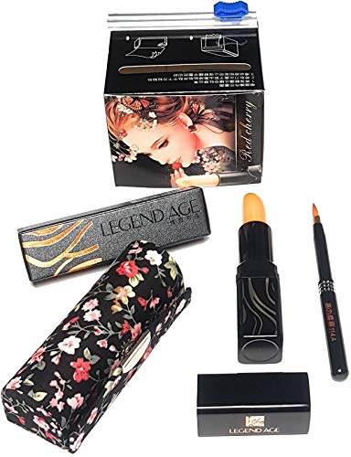 Legend Age Health Beauty Lip Mask 3 in 1 Magical Cherry Lipstick Thousand Colors Deluxe Set w/ Lipstick Holder, Lip Brush and Lip Mask