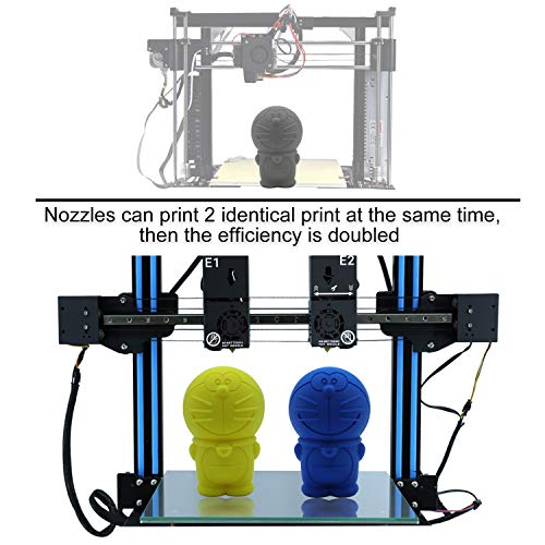 HICTOP Tenlog D3 pro 3D Printer IDEX Independent Dual Extruder 24V D3 Hero Direct Feed 11.8x11.8x13.8 inch(300x300x350mm) (Dual Extruder)