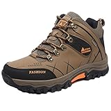  Botas de Senderismo para Hombre, Zapatillas Altas de Selva al Aire Libre, Zapatos de Senderismo con Cordones Antideslizantes, Calzado para Primavera y Invierno, Zapatos de Escalada