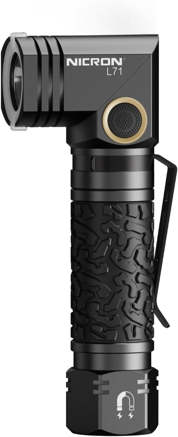 L71 Tactical Flashlights High Lumens, Type-C Rechargeable Magnetic Flashlight 90 Degree Working Light, IP65 Waterproof 1800 Lunmens LED Flashlights for Camping Outdoor Emergency, 8 Models