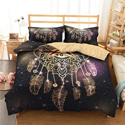HNHDDZ Juego de Cama Indio Bohemia Mandala Galaxia Atrapasueños Estilo étnico Exótico...
