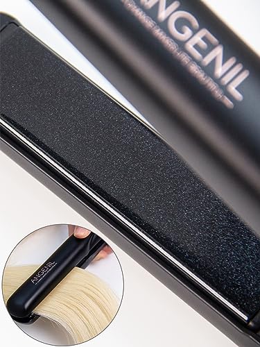 Angenil Argan Oil Flat Iron Hair Straightener And Curler 2 In 1, Portable Travel Hair Straightening Curling Iron, Professional Flat Iron 1 Inch Tourmaline Hair Straighteners For Women Gift #TOP5