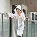 Exptolii Rain Poncho for Adults, 2 Pack EVA Reusable Raincoat Emergency Rain Gear Jacket with Hood (White)