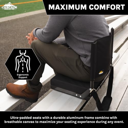 Cascade Mountain Tech SS-PAD-BK-E Deluxe Stadium Seat, One Size thumb #4