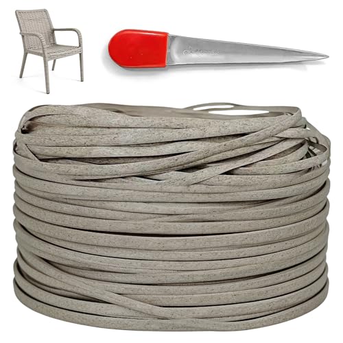 65 m de ratán tejido de plástico, ratán sintético, reparación para reparación de exteriores, silla de jardín, material de reparación de ratán sintético para sillas de jardín, muebles de terraza y