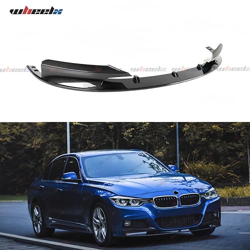 Front Bumper Lip Splitter Compatible with 2012-2018 F30 F31 Base 3 Series (M Tech/M Sport Only), Air Dam Spoiler Lower Chin 2Pcs Fits for Sedan, Protection Body Part (Carbon Fiber Pattern) - Image 5