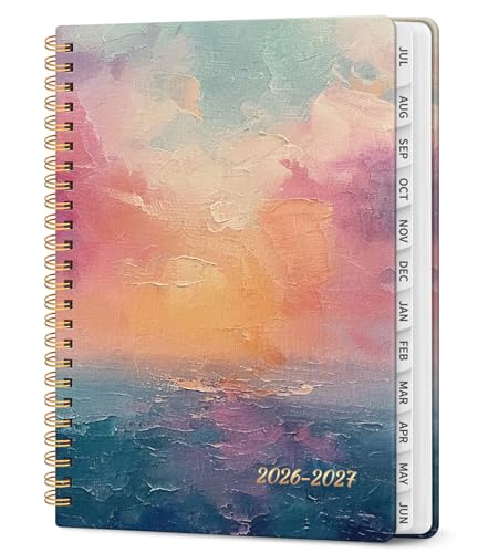 Planner 2026-2027, Academic Year Weekly and Monthly Calender Planner, from Jul 2026 - Jun 2027, Spiral Bound School Planning Book, Perfect for Teacher, Student, Women & Men, A5 (6.3' x 8.5'), Sunset