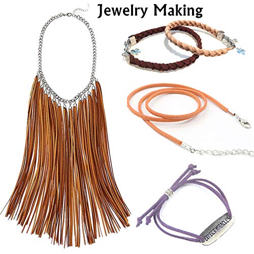 100 Yards Faux Suede Lace String Soft Beading Cord Thread Velvet Ribbons For Bracelet Necklace Jewelry Making Embellishment Trimming (Gold) #TOP4