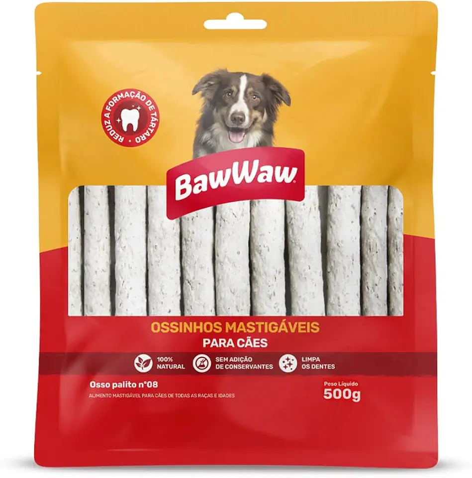 Osso Palito Baw Waw para cães nº08 500g