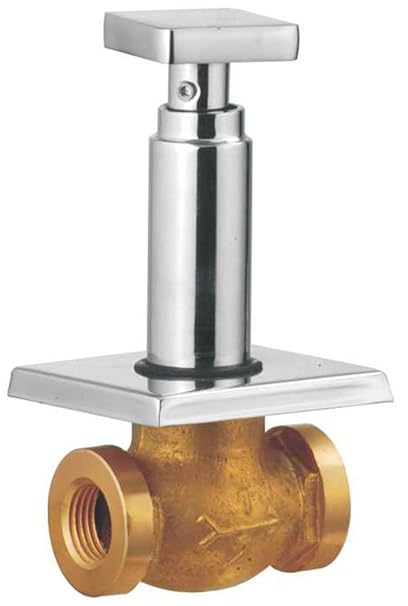 Oleanna Omycsc Melody Brass Garnet Quarter Turn Fittings Concealed Stop Cock (1/2 Inch, Silver, Chrome Finish)