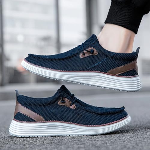 Image of Mens Loafers Walking Slip on Boat Shoes Running Tennis Athletic Sneakers Workout Sports Gym Fashion Classcial Non Slip Sneakers Casual Comfortable Shoes Leisure Vintage Flat