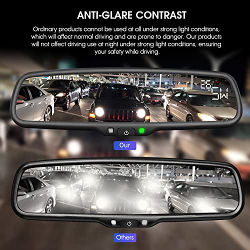 Imirror Imirror Auto-Dimming Rearview Mirror With Compass & Temperature Display - Easy Installation, Universal Fit For Most Car Models #TOP4