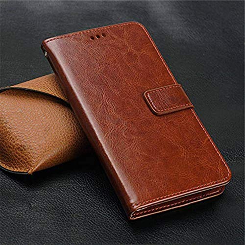 Image of WOW IMAGINE Shock Proof Flip Cover Back Case Cover for Xiaomi Mi Redmi 10 Prime (Flexible | Leather Finish | Card Pockets Wallet & Stand | Chestnut Brown)