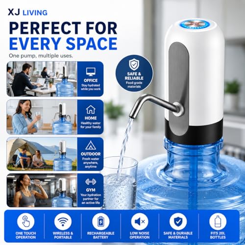 Image of Automatic Wireless Water Can Dispenser Pump for 20 Litre Bottle Can - Low Noise, High Efficiency Drinking Water Pump