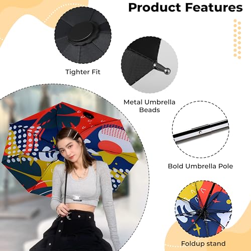 Image of Kraptick Printed Travel Umbrella for Rain, UV, Wind Proof, Water-Proof Umbrella for Men /Women /Boys /Girls /Kids (UMBR-02)