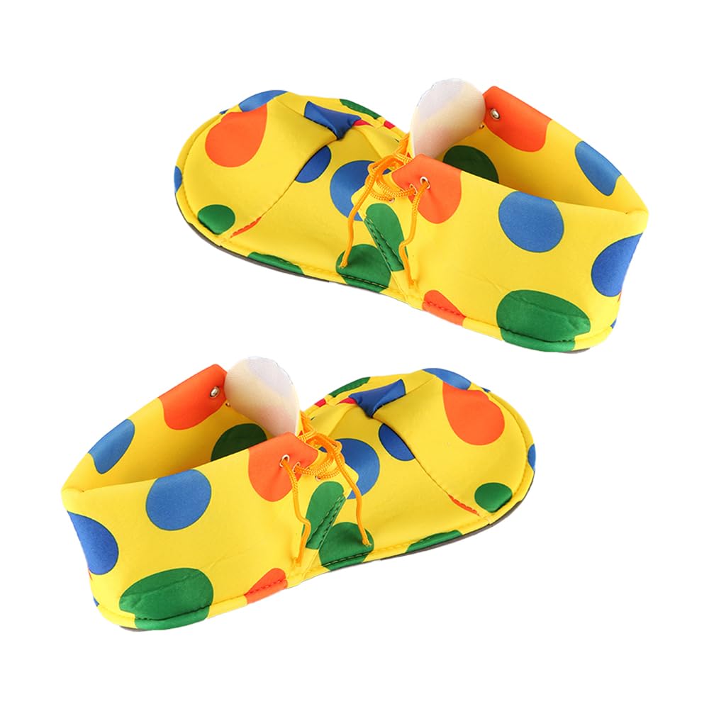 Sarini Chaussures de Clown Fournitures de Costume de Clown Grandes Chaussures de Clown Arc-en-Ciel pour la fête d'halloween Accessoires de déguisement de Clown Accessoires de Costume de Cosplay