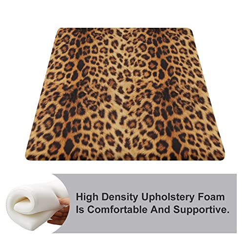 Mzerse LT0522-8Z7V91FGJCRP-TSC-10 Comfy Memory Foam Chair Cushions For Kitchen Dining Chairs Bar Stool, Non Slip Seat Cushion Compatible With Wild Animal Cheetah Leopard Print, Anti Fatigue Square Seat Pads thumb #2