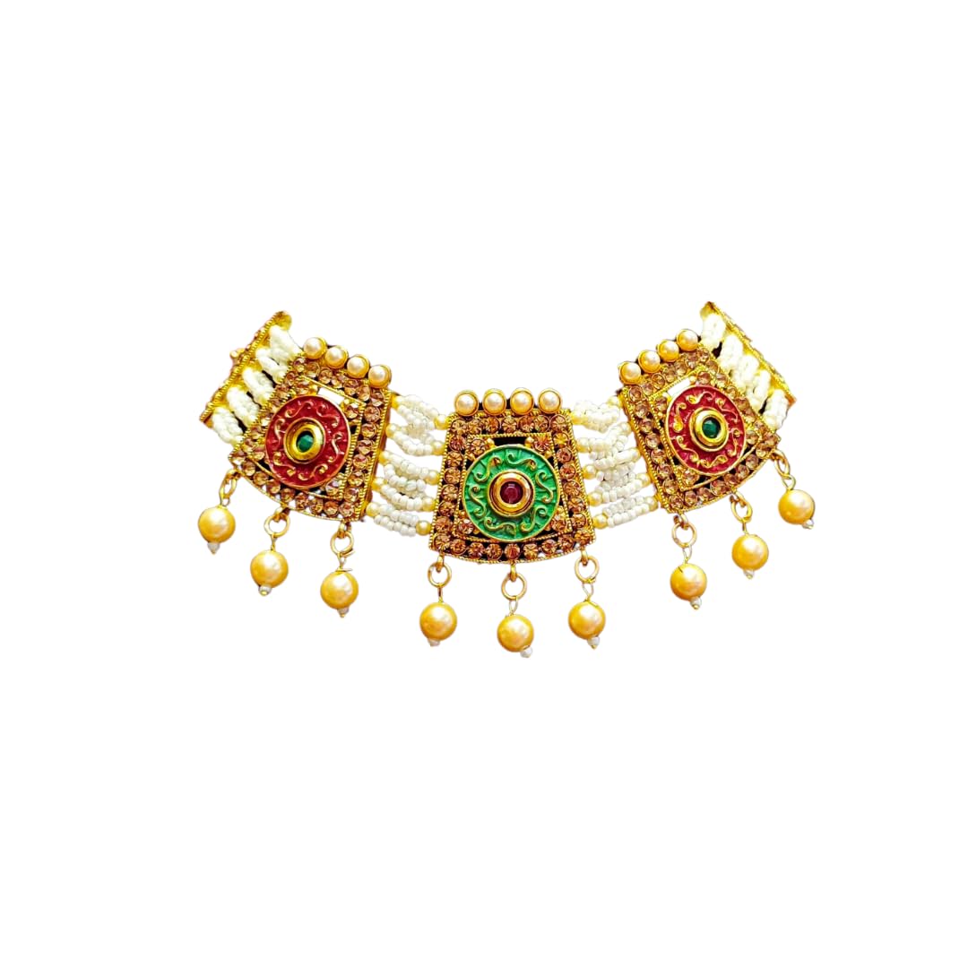 Kundan and Pearl Choker Set for Women,Simple and elegant to elevate your fashion sense (B0DH2S97D2) Amazon Price History, Amazon Price Tracker