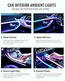 Acrylic Car LED Interior Lights, 110cm 146 LEDs RGB Ambient Lighting Strip with 16 Million Colors, APP & Remote Control, USB Powered Music Sync Interior Lights for Car Decorations, Gifts for Men Women - Image 5