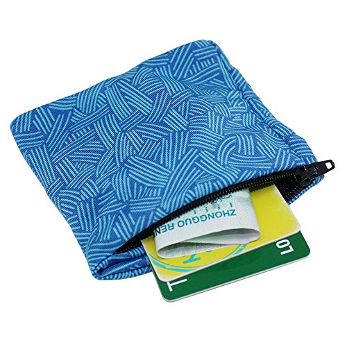Boshiho Unisex-Handgelenktasche mit Reißverschluss für Läufer, Handgelenktasche, wendbar, Herren, BOSHIHO-LYCRA-WRIST WALLET-21-c, hellblau
