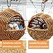 SHGNUY Rattan Bird Nest for Cage，Hanging Parakeet Bed Hammock Hideout Lay Eggs Canary Nest Sleep Parakeet Warm House Hut Parrot Cage Accessories for Cockatiel Budgerigar Finche Canaries