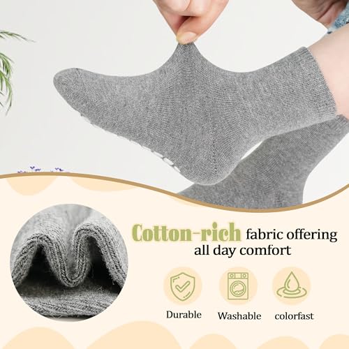HYCLES Toddler Grippy Socks Non Slip Grip Cotton Toddler Socks for Boys Girls Baby 6-12 Months 1-7T Kids3