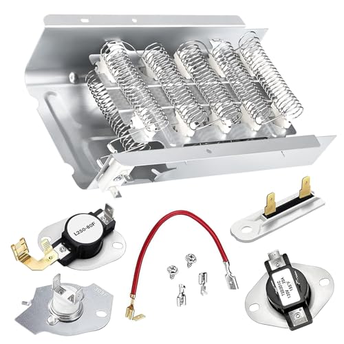 Lista de secadora de ropa gas whirpool los más recomendados. 43 【2025 MEJORADO】279838 W10724237 WED4815EW1 Elemento de calefacción para secadora Compatible con Whirlpool Ken-more Serie 70 80 Modelo 110 Roper Reemplaza 3403585 NED4600YQ1...