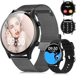 Tisoutec Smartwatch Damen Herren,Fitnessuhr Tracker mit Telefonfunktion 1,39" Touchscreen,Uhren Fitness Tracker IP67 Wasserdicht/Blutsauerstoff/Pulsmesser/Sportuhr Aktivitätstracker für Android/iOS