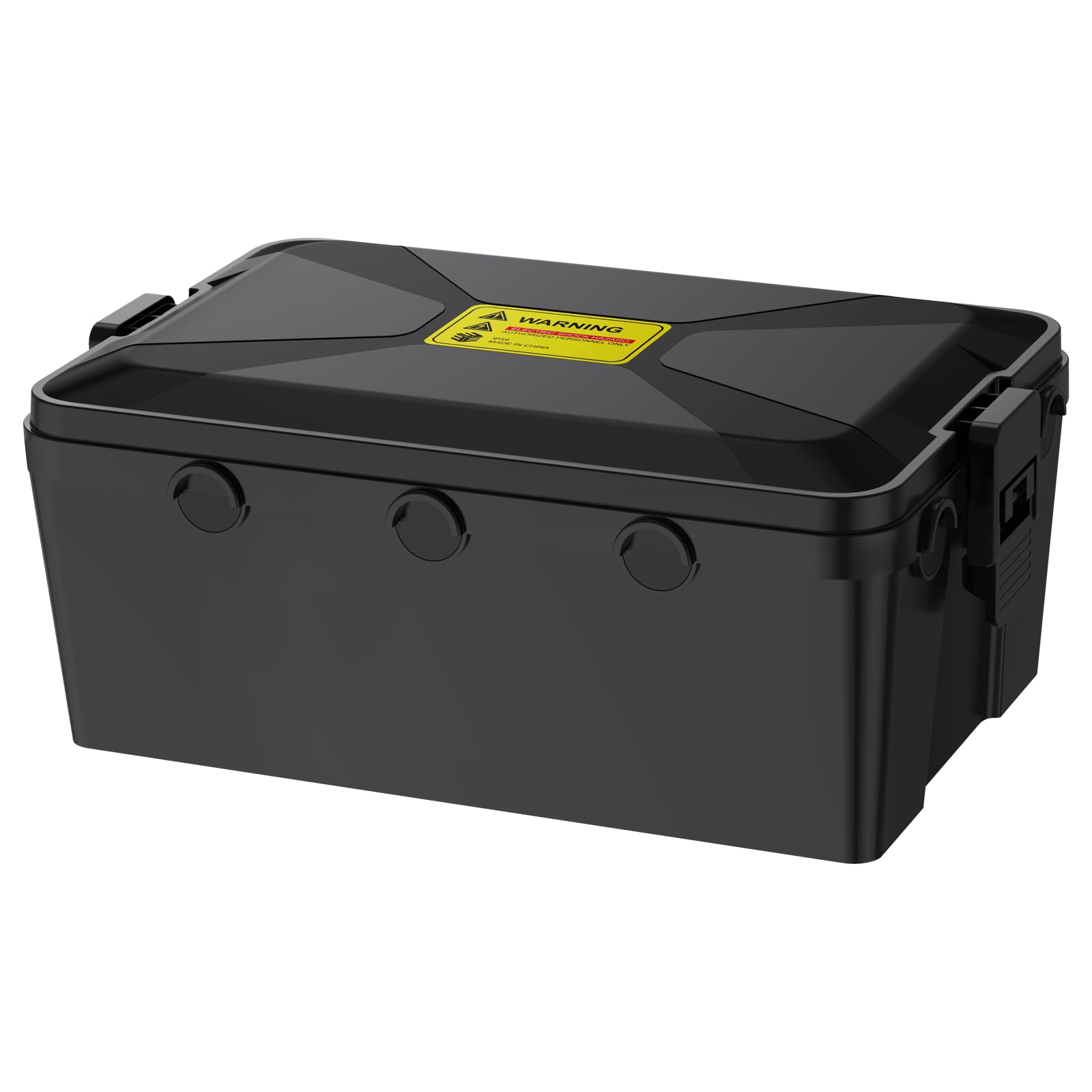 EYPINS Boîte à câbles étanche - Grande boîte électrique d'extérieur étanche IP54 - Pour protéger les rallonges multiprises - 33,5 cm x 22,5 cm x 14,5 cm - Noir