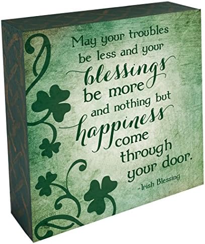 Abbey Gift (Abbey & CA Gift Irish Blessings 2 Sided Block, Light Green (57873)