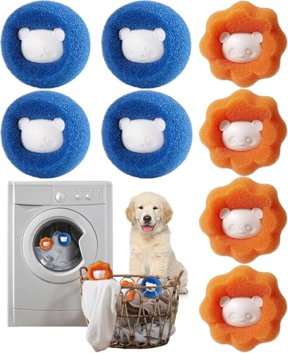 Pet Hair Remover Washing Machine, 8 Pieces Reusable Lint Remover, Hair Catcher Washing Machine, Washing Balls Against Pet Hair, Lint Catcher for Clothes and Bedding (Multi-Colour) Pet Hair Remover Washing Machine, 8 Pieces Reusable Lint Remover, Hair Catcher Washing Machine, Washing Balls Against Pet Hair, Lint Catcher for Clothes and Bedding (Multi-Colour)
