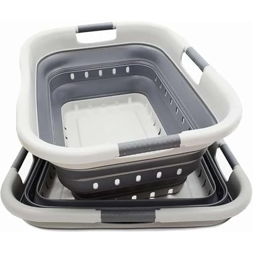 Large Capacity Collapsible Laundry Baskets (Set of 2) ‚Äì 3 Handles, Foldable for Easy Storage, Space-Saving Pop-Up Design