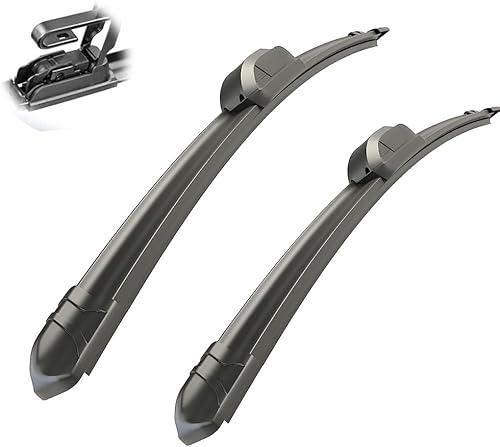 Compatible con Cadillac SRX MK1 2004 2005 2006 2007 2008 2009 Escobillas de limpiaparabrisas delantero, accesorios de cortador U J Hook (color
