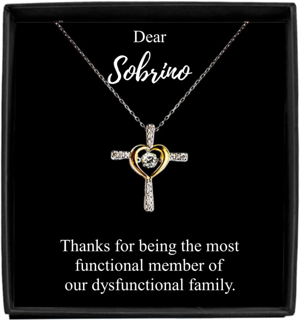 Thanks Sobrino Necklace Funny Gift For Being The Most Functional Member Of Dysfunctional Family Pendant Sterling Silver Chain With Box